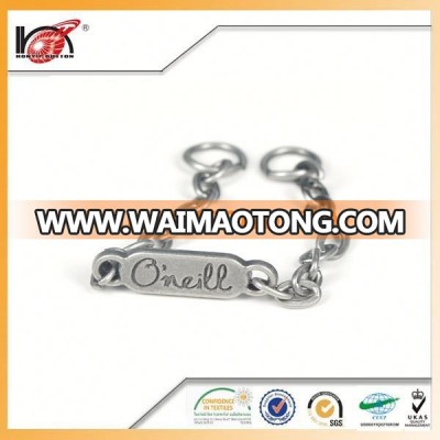 Custom Logo custom snap buttons printing metal clothing label for garment